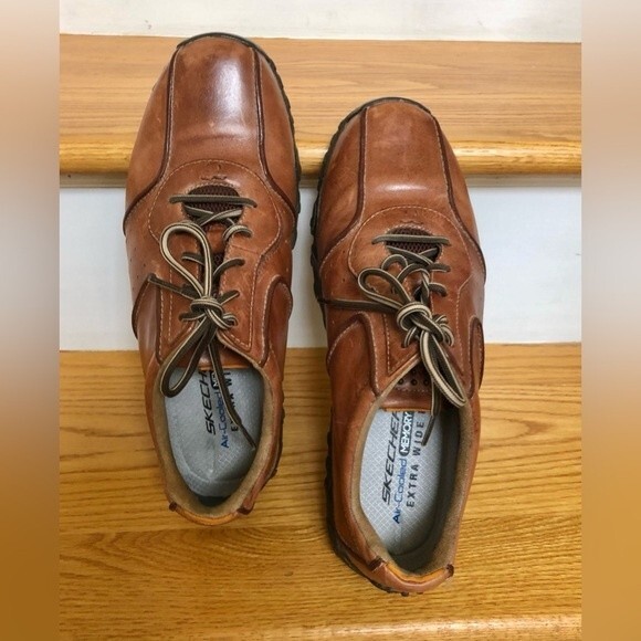 TIMBERLAND Men’s shoes 👞 Leather Brown Round Toe Lace up 9 1/2 M - Picture 1 of 11